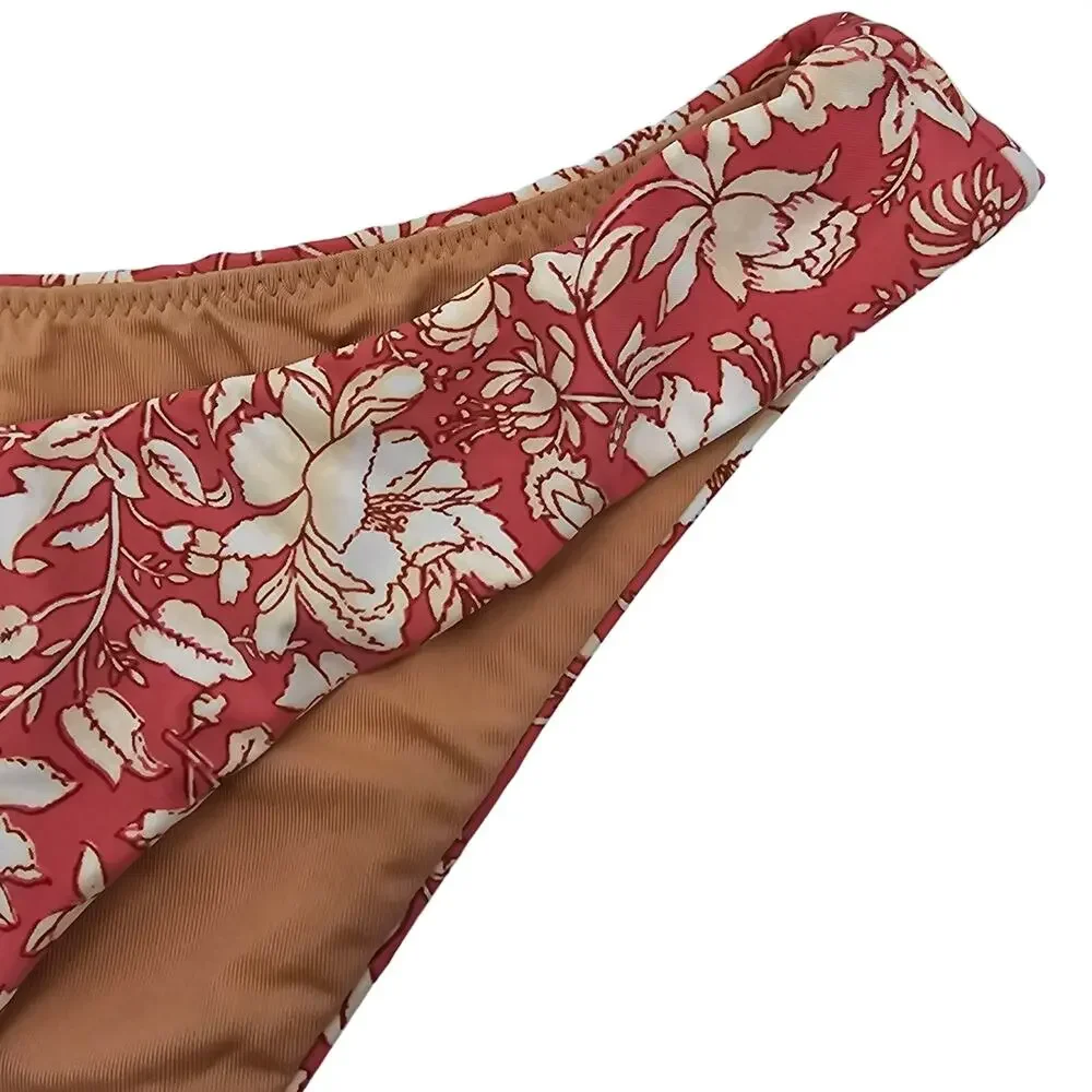 J. Crew Womans size S Curved Waist Cheeky Bikini Bottoms in Tossed Floral NEW